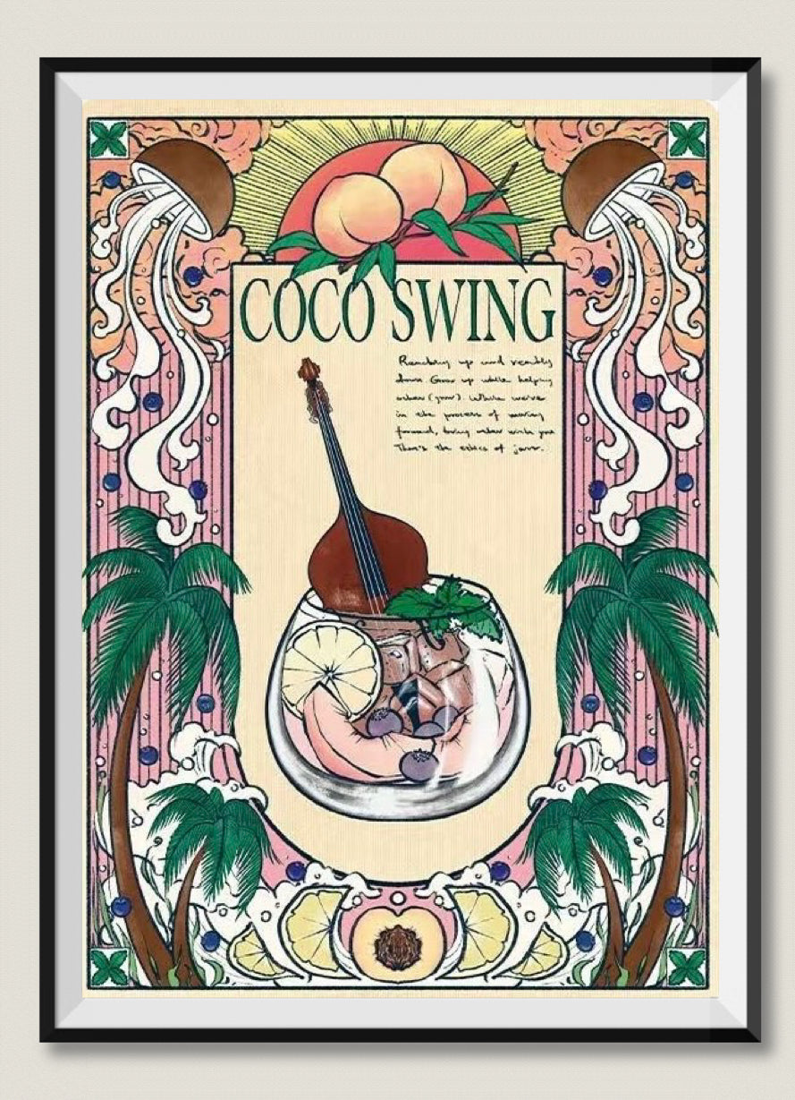 BUBBLE PUZZLE - Coco Swing - 1000 Piece Puzzle, drink, relax, tropical, home decor, summer