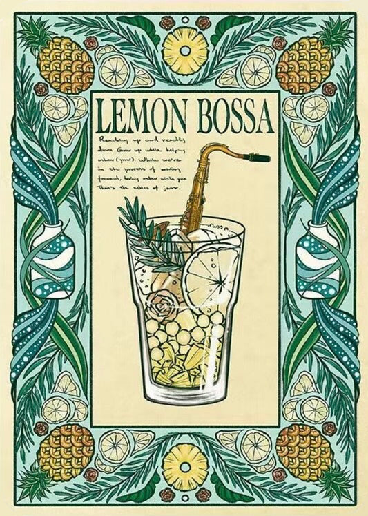 BUBBLE PUZZLE - Lemon Bossa - 1000 Piece Puzzle, summer, drink, cocktail, relax, home decor
