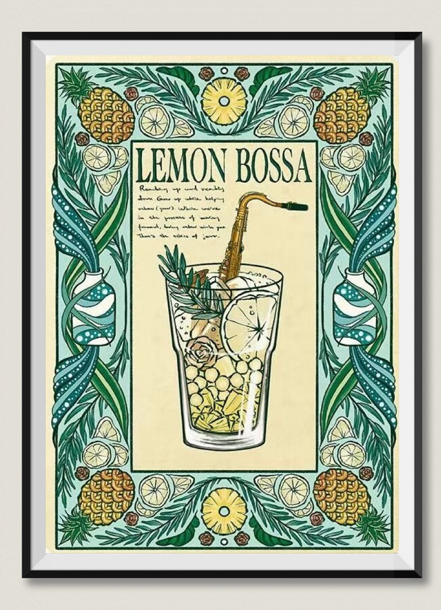 BUBBLE PUZZLE - Lemon Bossa - 1000 Piece Puzzle, summer, drink, cocktail, relax, home decor
