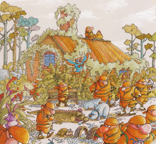 BUBBLE PUZZLE - Ninja Training Camp - 500 Piece Puzzle, cartoon, Akira Toriyama