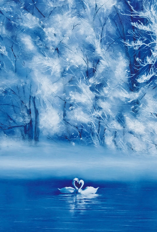 BUBBLE PUZZLE - Swan Lake - 500 Piece Puzzle, art, decorative