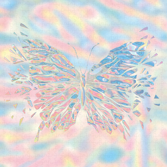 HAPPY PUZZLE - Emerging as a Butterfly - 702 Piece Puzzle, art, colorful, butterfly