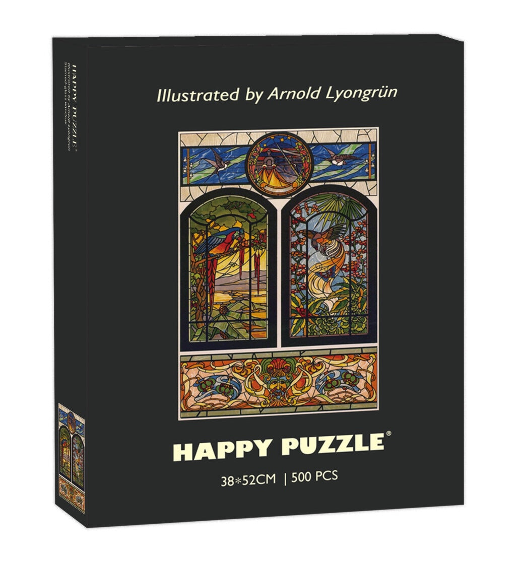HAPPY PUZZLE - Stained Glass Window - 500 Piece Puzzle