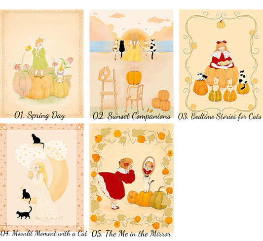 SEREN ART - Pumpkin Girl Series - 130 Piece Puzzle, cute, girl, mini, decoration