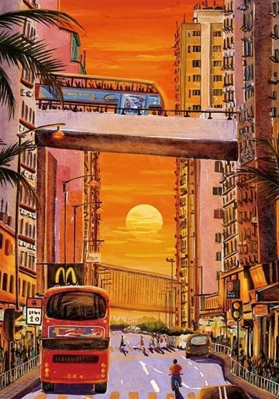 SEREN ART - Sunset Over the City - 500 Pieces