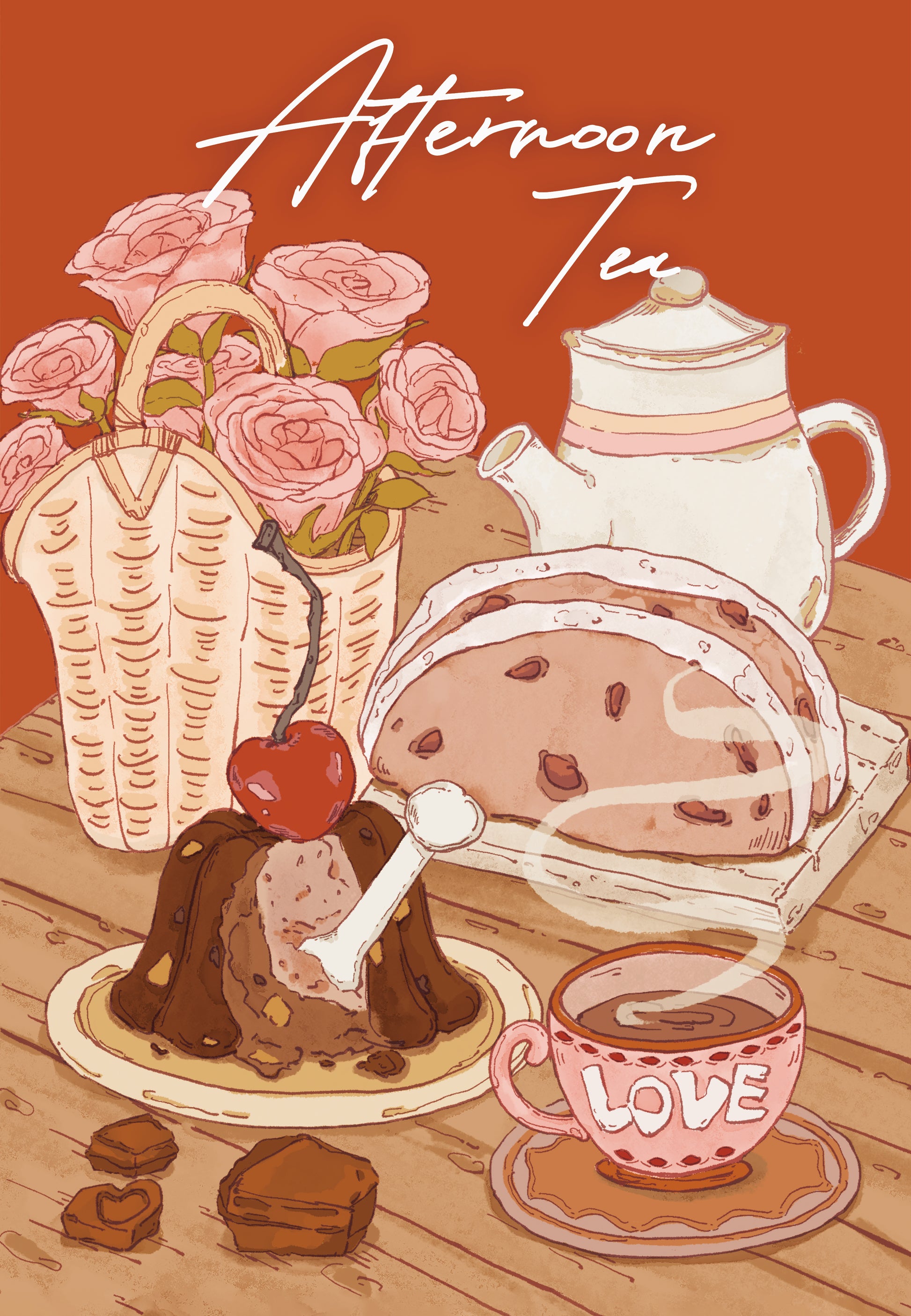BUBBLE PUZZLE - Sweet Coffee of Love - 300 Piece Puzzle, afternoon tea, cute, lifestyle, coffee, cake