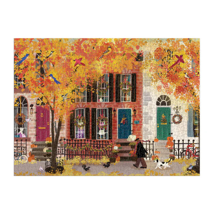 GALISON - Autumn in the Neighborhood - 1000 Piece Puzzle