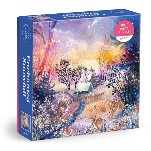 GALISON - Enchanted Snowfall - 1000 Piece Puzzle, winter, family, holiday, forest