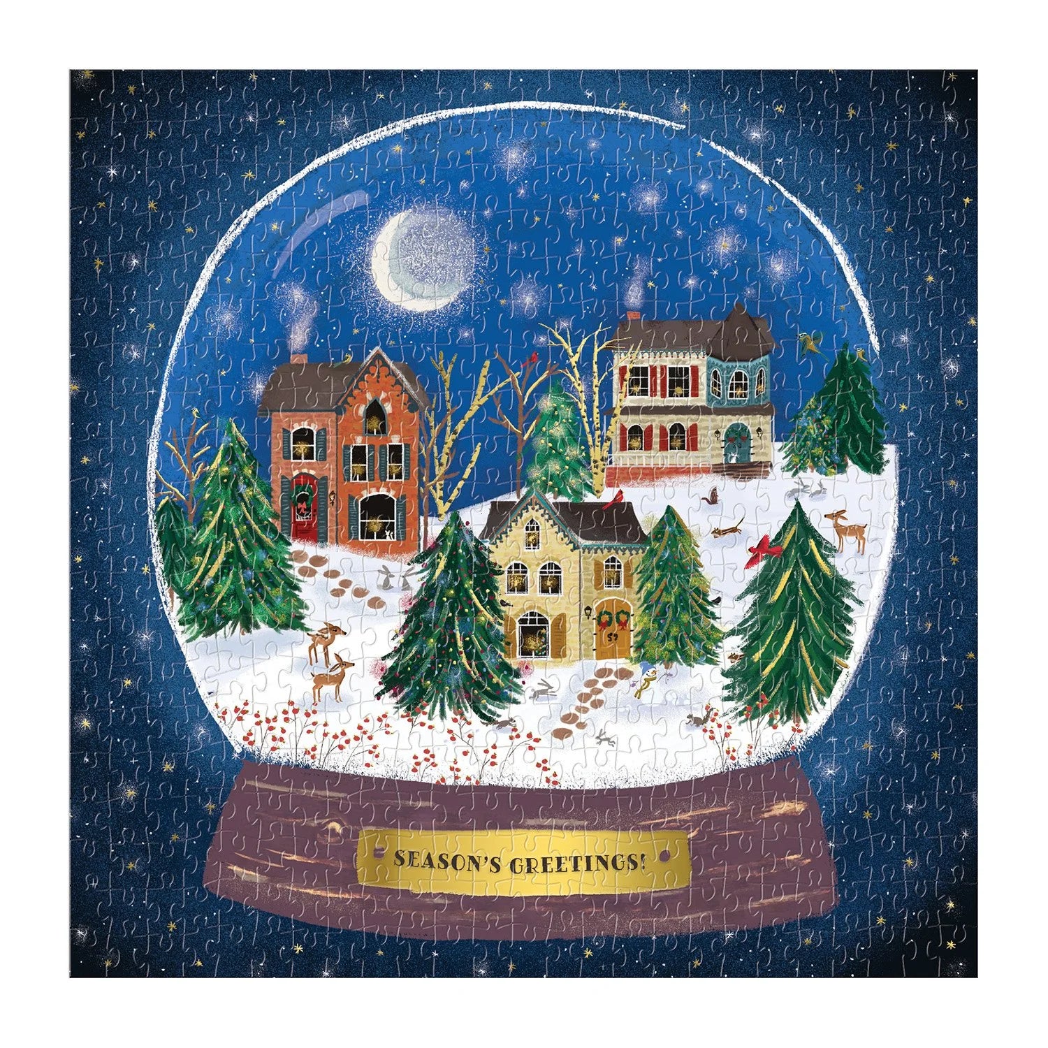 GALISON - Winter Snow Globe - 500 Piece Foil Puzzle