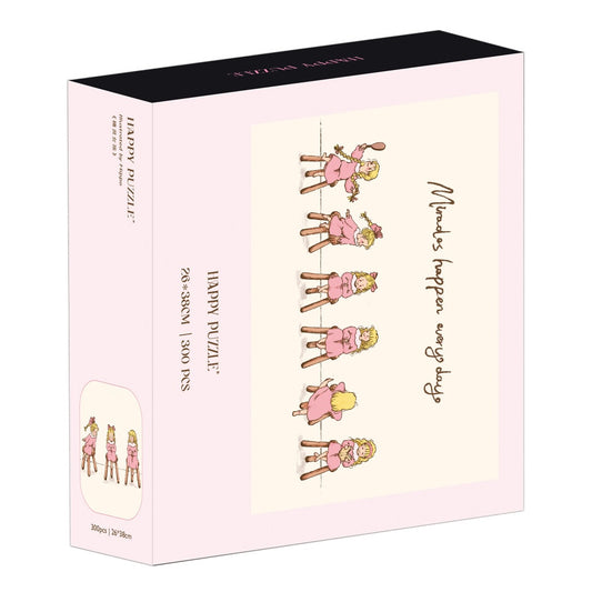 HAPPY PUZZLE - Elf Girl - 300 Piece Puzzle, home decor, pink, healing