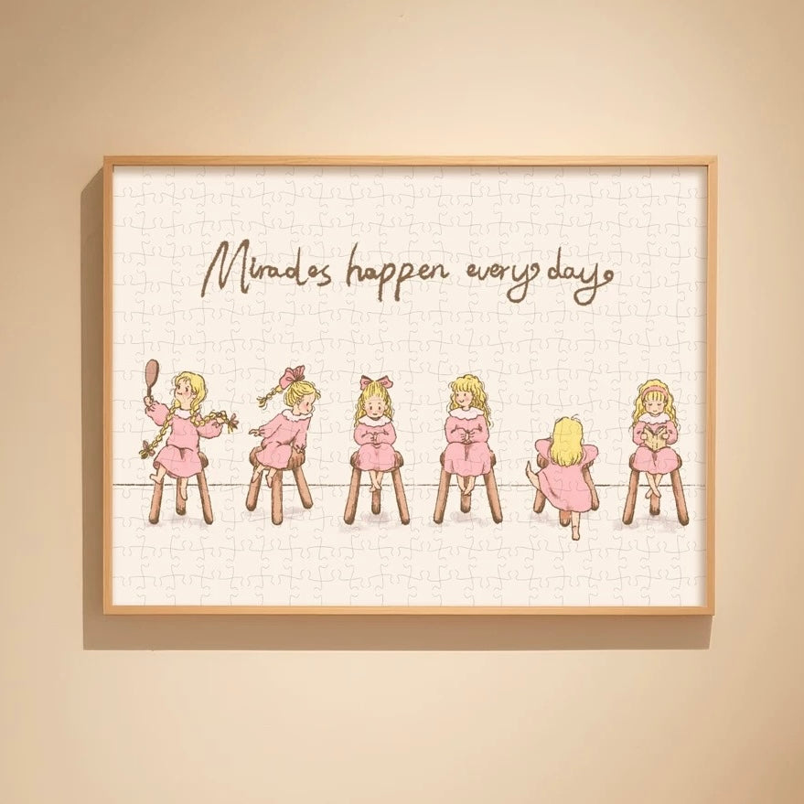 HAPPY PUZZLE - Elf Girl - 300 Piece Puzzle, home decor, pink, healing, cute