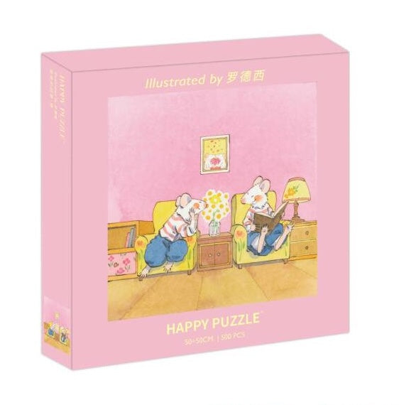 HAPPY PUZZLE - Four Seasons of Mouse: Spring - 500 Piece Puzzle