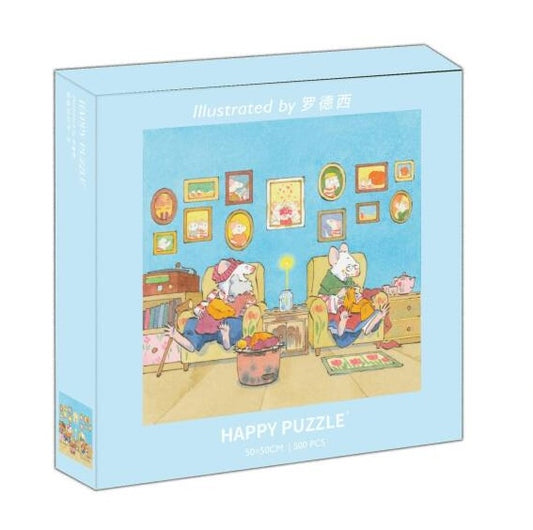 HAPPY PUZZLE - Four Seasons of Mouse: Winter - 500 Piece Puzzle