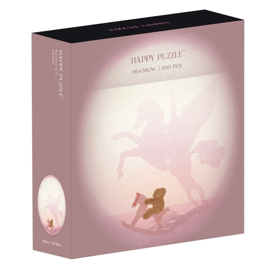 HAPPY PUZZLE - Rocking Horse - 300 Piece Puzzle, home decor, gift, healing