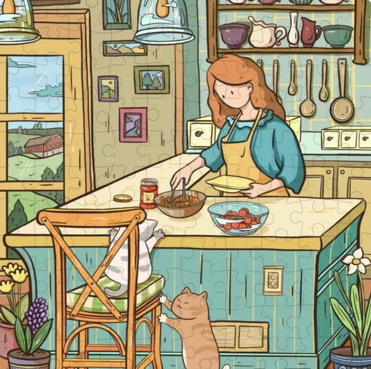 SEREN ART - Home Diary 01 - Me and My Cat - 130 Pieces