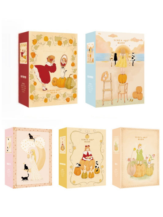 SEREN ART - Pumpkin Girl Series - 130 Piece Puzzle, cute, girl, mini, decoration